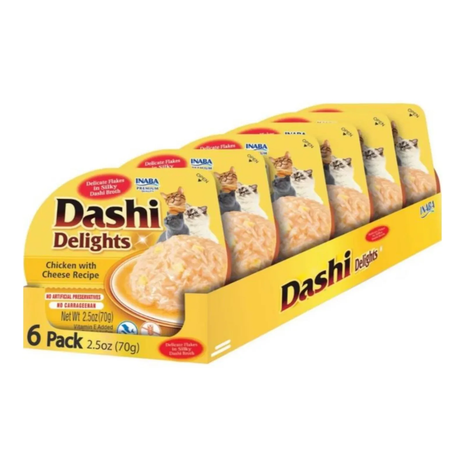 Inaba Dashi Delights Cat Food Topper - Chicken and Cheese Flakes in Broth, 2.5 oz - Image 2