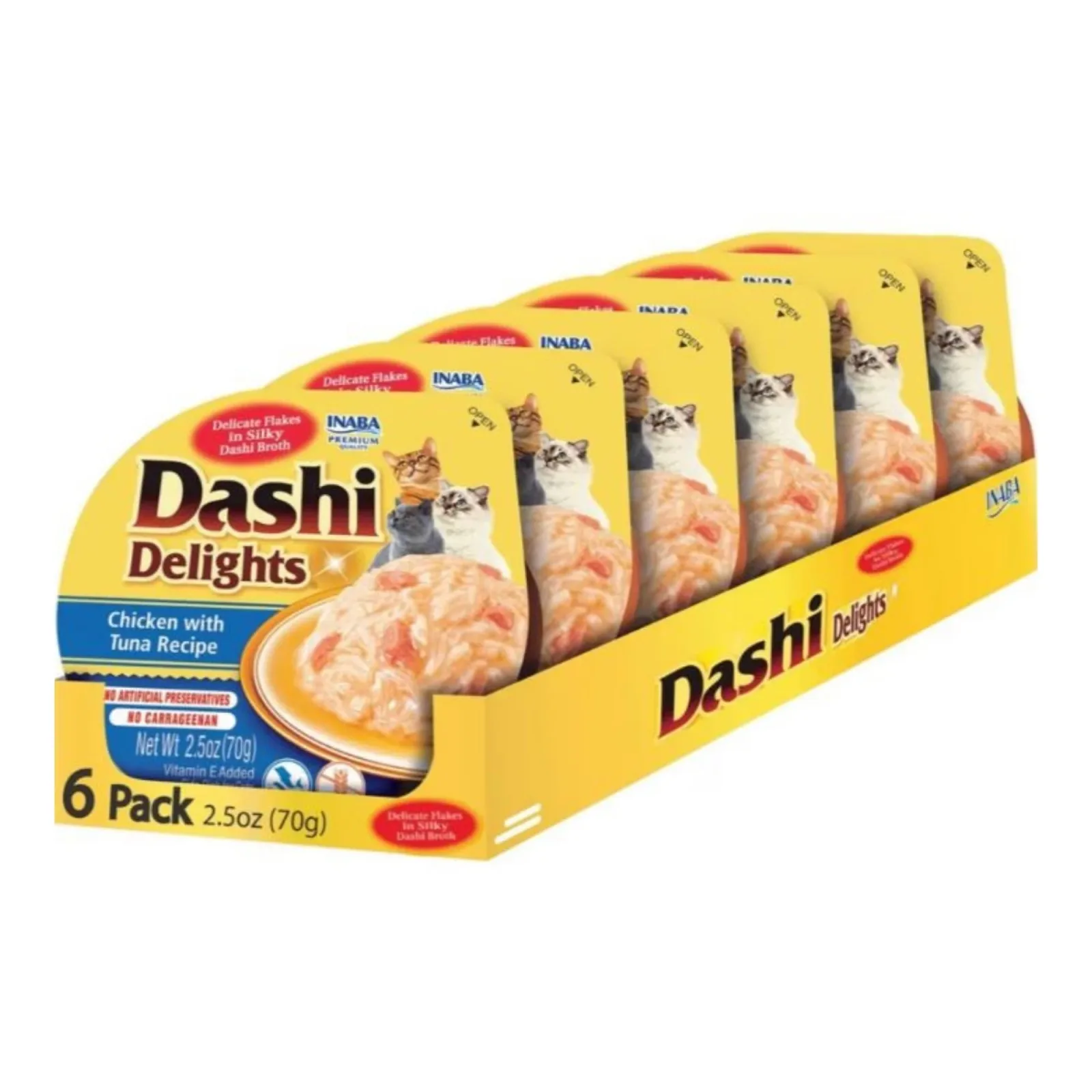 Inaba Dashi Delights Cat Food Topper - Chicken and Tuna Flakes in Broth, 2.5 oz - Image 2