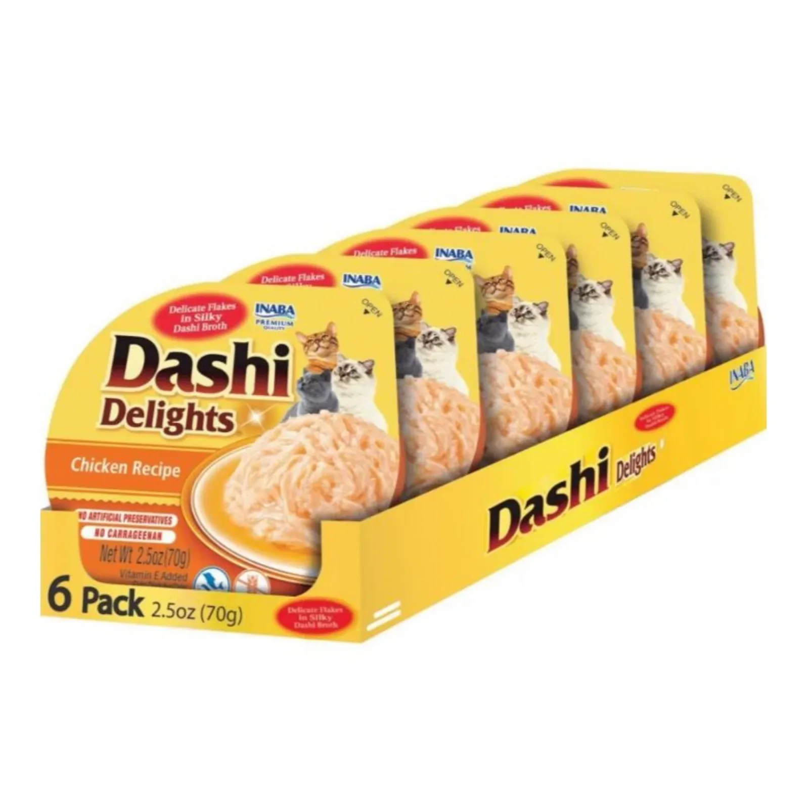 Inaba Dashi Delights Cat Food Topper - Chicken Flakes in Broth, 2.5 oz - Image 2