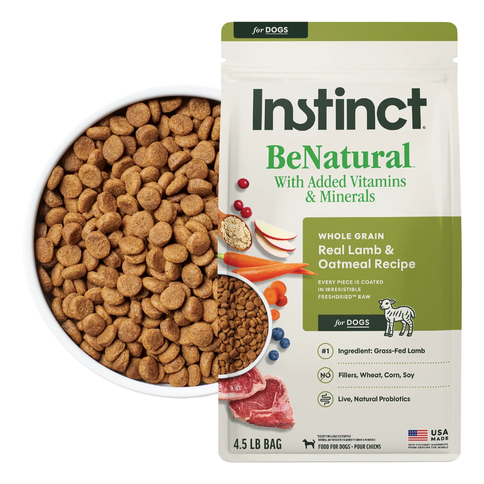 Instinct Be Natural Lamb & Oatmeal Recipe Dry Dog Food - Image 2