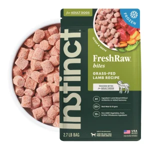 Instinct FreshRaw Bites Grass-Fed Lamb Recipe for Adult Dogs, 2.7lbs
