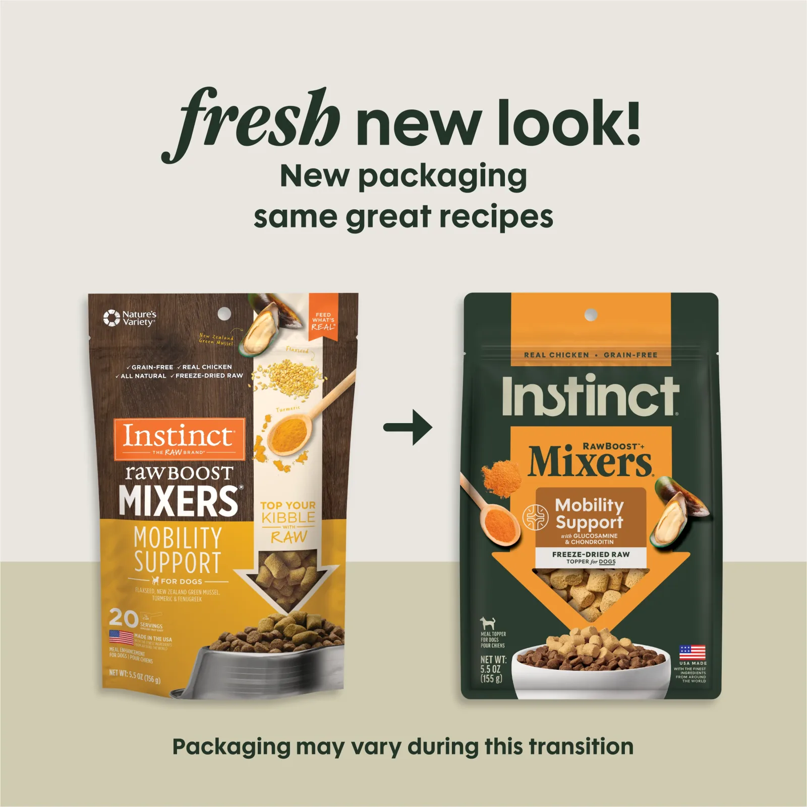 Instinct Grain Free Freeze Dried Raw Boost Mixers Mobility Support Recipe Dog Food Topper - Image 2