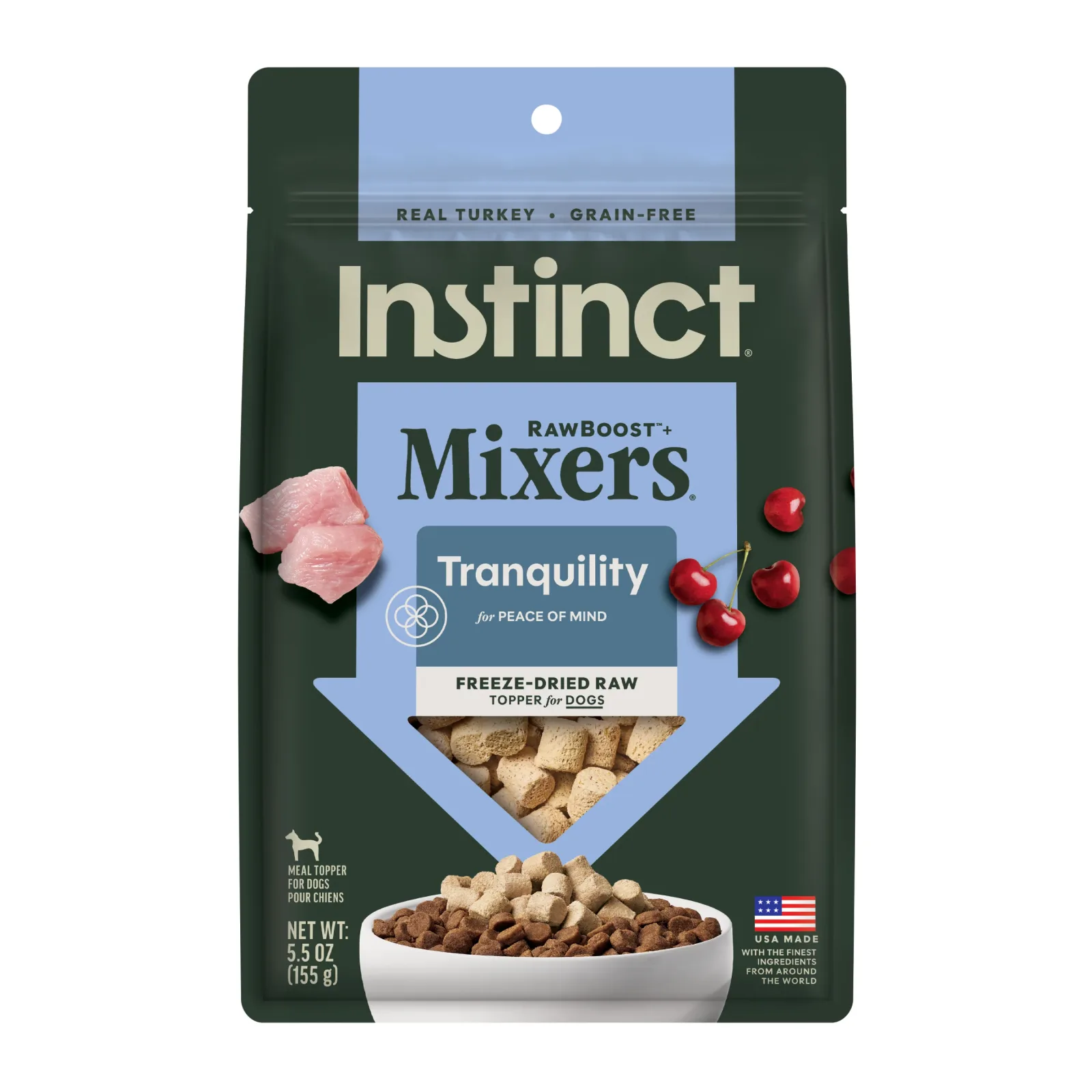 Instinct Raw Boost Mixers Tranquility Freeze-Dried Dog Food Topper, 5.5 oz. Bag