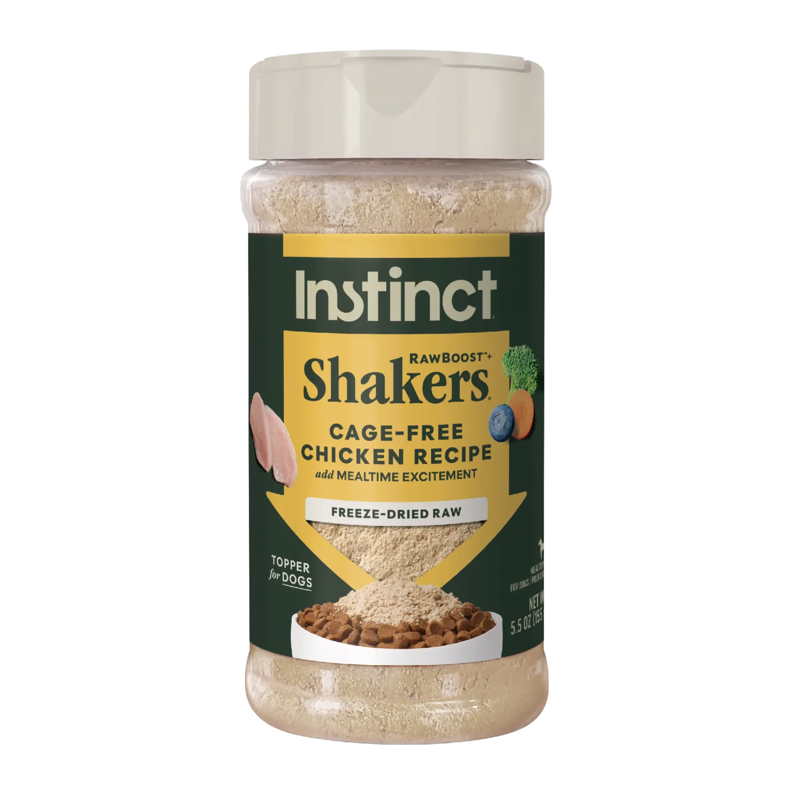 Instinct Raw Boost Shakers Chicken Freeze-Dried Dog Food Topper, 5.5 oz. Bottle