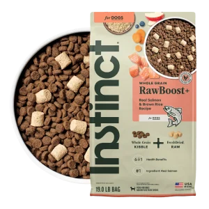 Instinct Raw Boost Whole Grain Salmon & Brown Rice Dry Dog Food, 19 lb. Bag