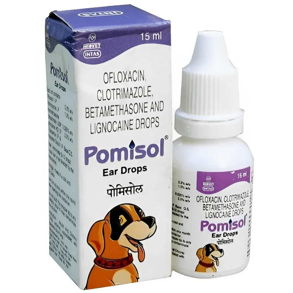 Intas Pomisol Ear Drops (15ml) and Virbac Epiotic Ear Cleanser for Dogs & Cats (50ml) Combo - Image 2