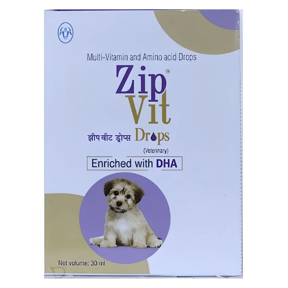 Intas Zipvit Drops Multi Vitamin Supplement for Puppies and Kitten (30ml) - Image 2