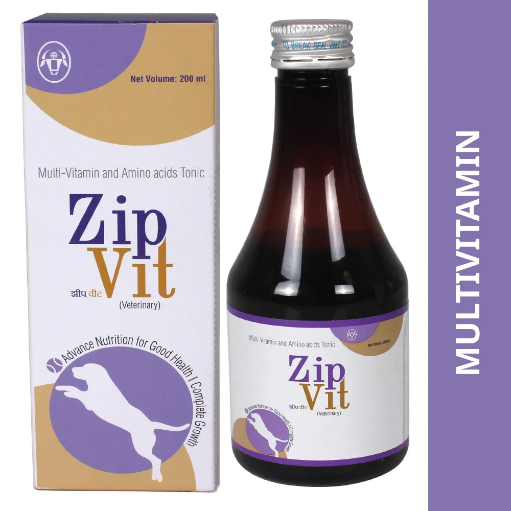 Intas Zipvit Multi Vitamin Supplement for Dogs and Cats (200ml) - Image 2