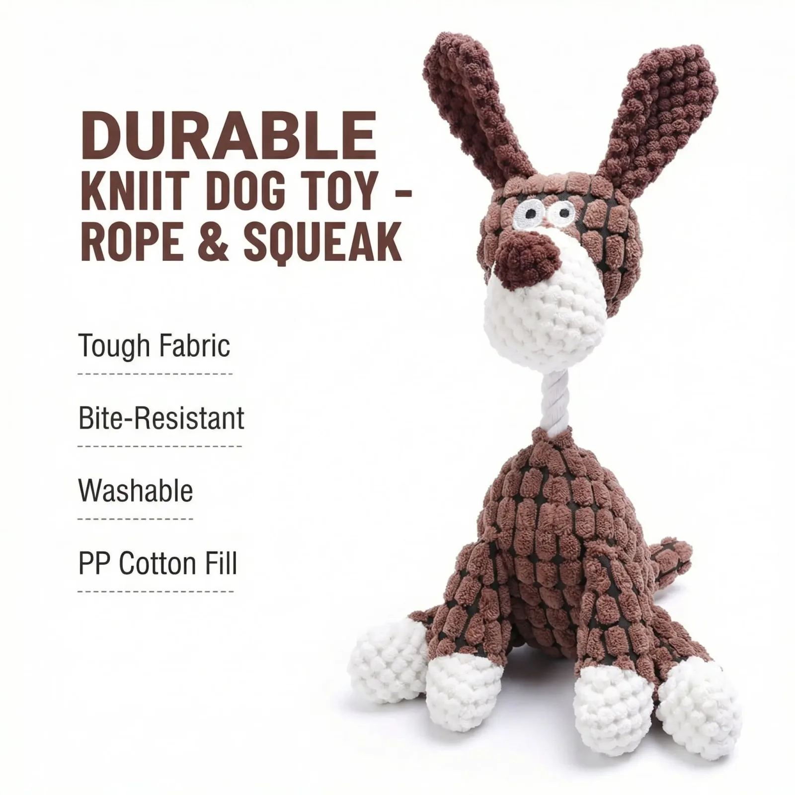 Interactive Dog Toy – Durable Squeaky Chew for Aggressive Dogs - Image 2
