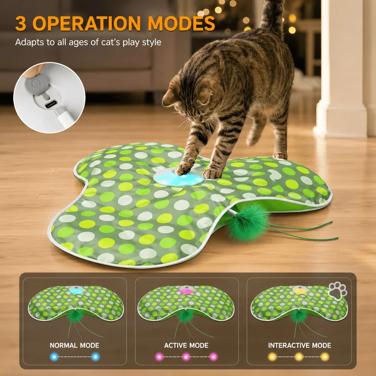 Interactive Hide & Seek Cat Toy with Moving Feather - Image 2