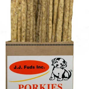 J.J. Fuds Pork Sticks Rawhide Beef/Bacon 36" 80/CS {L-1}545003