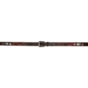 Jack Daniels Black Cutout Leather Belt