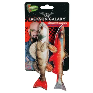 Jackson Galaxy Marinater Photo Fish Catnip Cat Toy Multi-Color Small, 2-Count