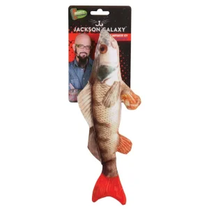 Jackson Galaxy Mega Marinater Photo Fish Catnip Cat Toy Multi-Color Large