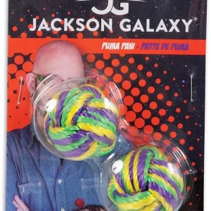 Jackson Galaxy Puma Paw Catnip Cat Toy Purple, Green, Yellow, 2-Count