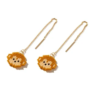 Jenni & Janki Handcrafted Miyuki Monkey Earrings