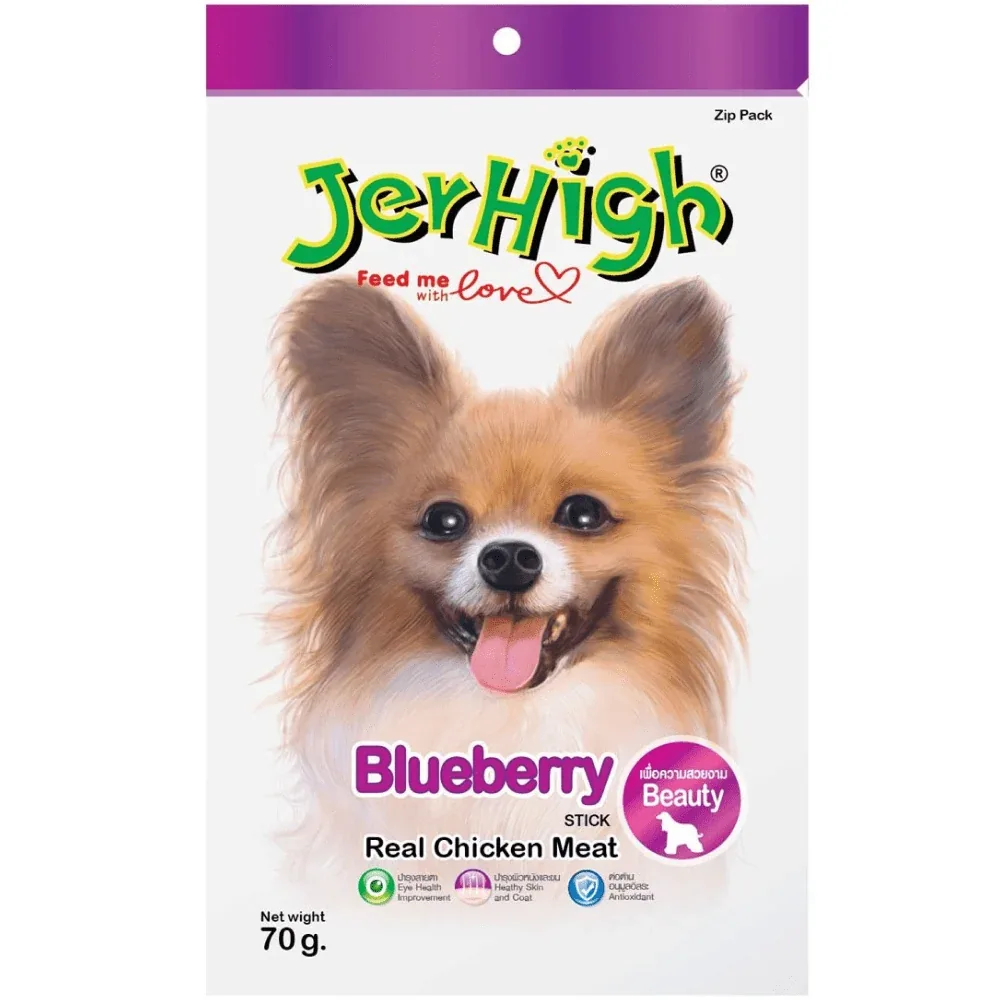 JerHigh Chicken Blueberry And Chicken Strawberry Dog Treats Combo - Image 2
