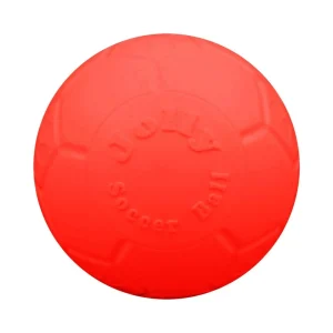 Jolly Pets Soccer Ball Orange 8 in. - Scented Fetch & Chase Dog Toy for Large Dogs