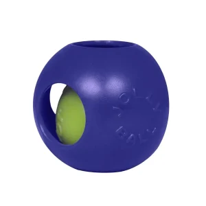 Jolly Pets Teaser Ball Blue 6 in. - Ball-Within-a-Ball Fetch & Puzzle Dog Toy for Medium Dogs