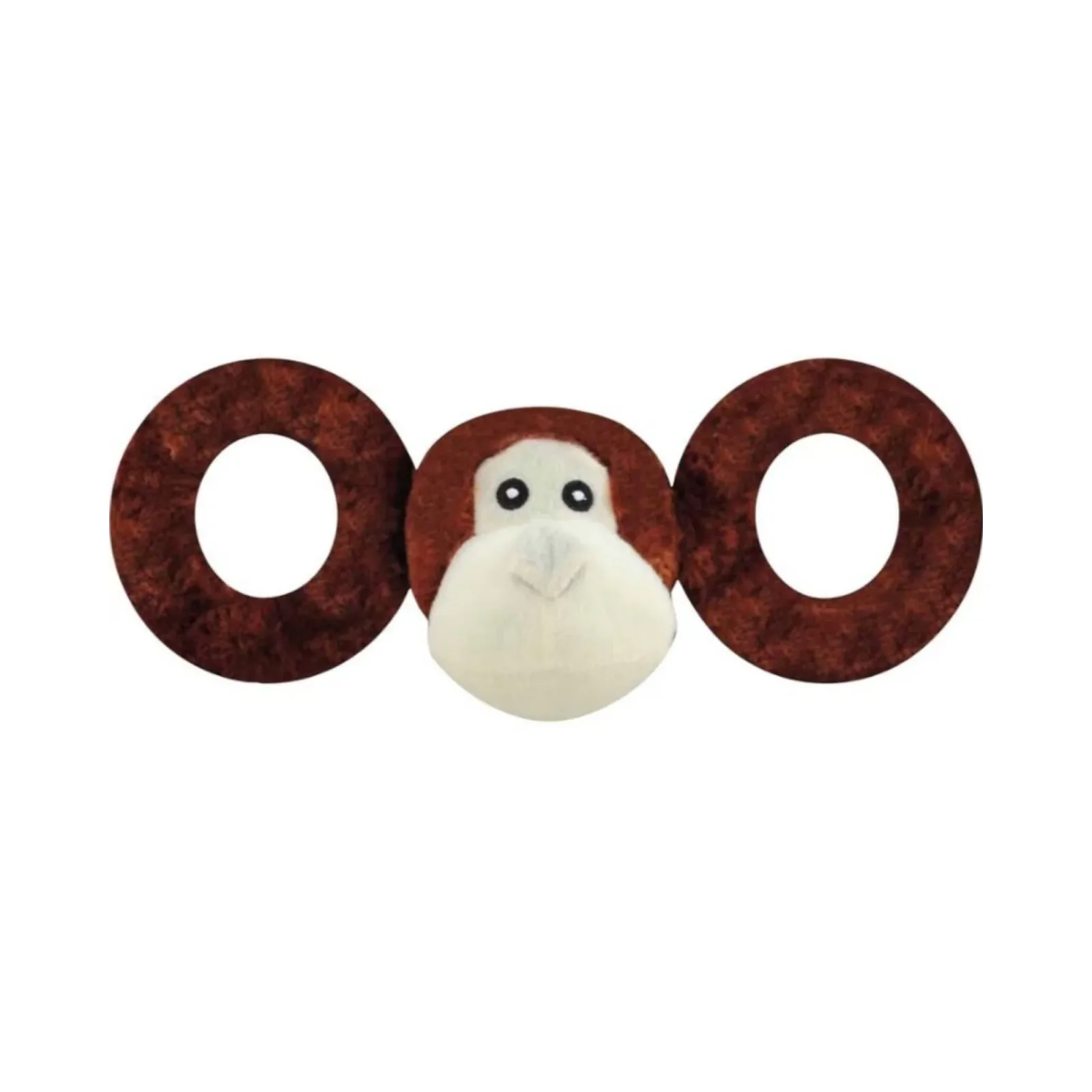 Jolly Pets Tug-A-Mals Monkey Brown Dog Toy - Medium 4 in
