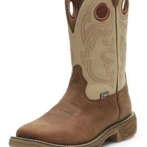 JOW Mens Rush Rust Sq Toe Work Boots