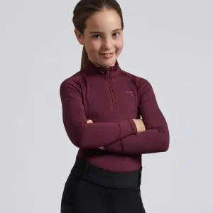 Junior Ombretta Technical Riding Top Wine