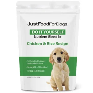JustFoodForDogs Do It Yourself Nutrient Blend For Chicken & Rice Recipe for Dogs