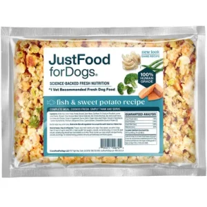 JustFoodForDogs Fish & Sweet Potato Recipe Frozen Cooked Dog Food