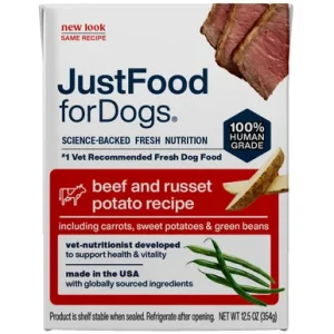 JustFoodForDogs Pantry Fresh Beef & Russet Potato Recipe Gently Cooked Dog Food