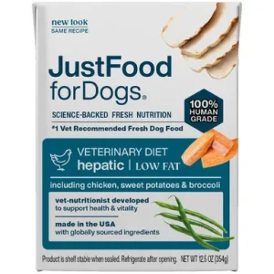 JustFoodForDogs Pantry Fresh Veterinary Support Hepatic Support Low Fat Gently Cooked Dog Food
