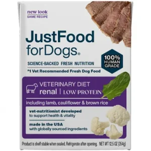 JustFoodForDogs Pantry Fresh Veterinary Support Renal Support Low Protein Gently Cooked Dog Food