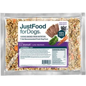 JustFoodForDogs Veterinary Diet Renal Support Low Protein Frozen Cooked Dog Food