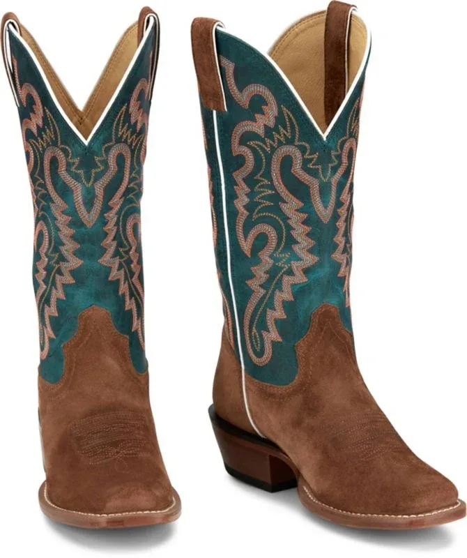 Justin Ladies Annie Up Sq Toe Boots - Image 2