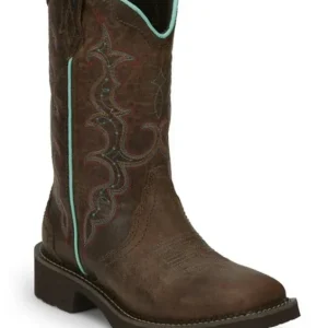 Justin Ladies Gypsy Raya Tan Square Toe Boots