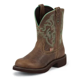 Justin Ladies Gypsy Rnd Toe 8in Jaguar Boots
