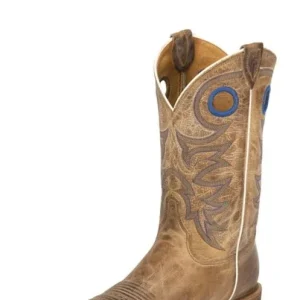 Justin Mens Bent Rail Sq Beige Chievo Boots