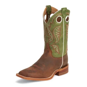 Justin Mens Bent Rail Sq Toe Boots