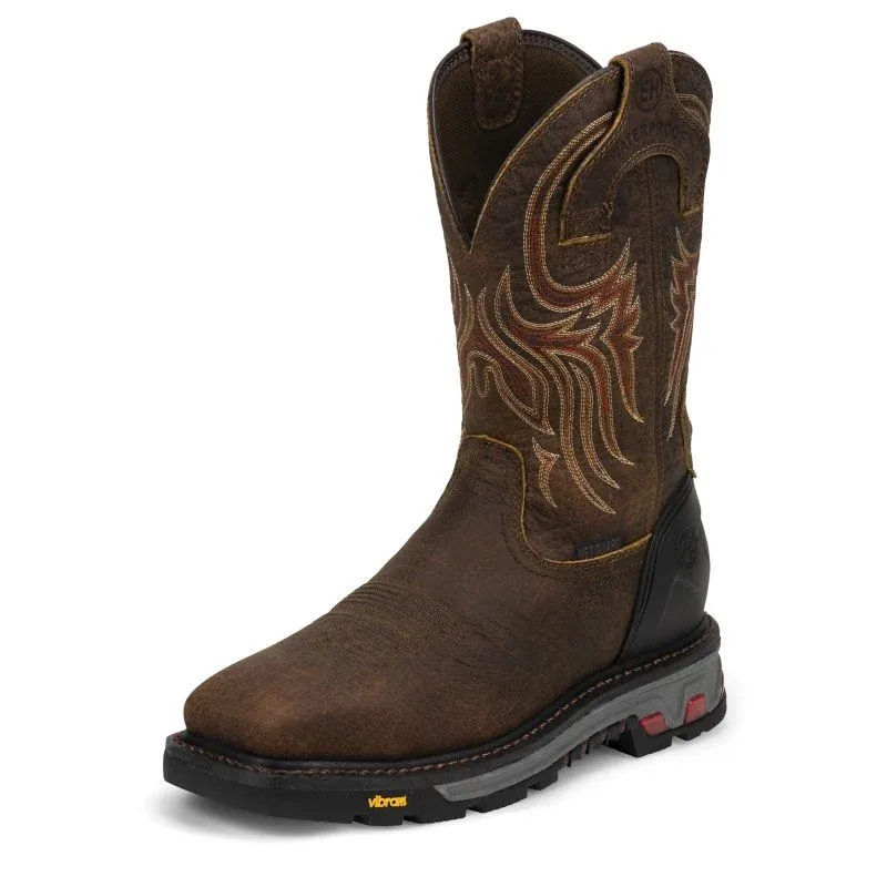 Justin Mens Commander X5 Sq Steel WP Boots