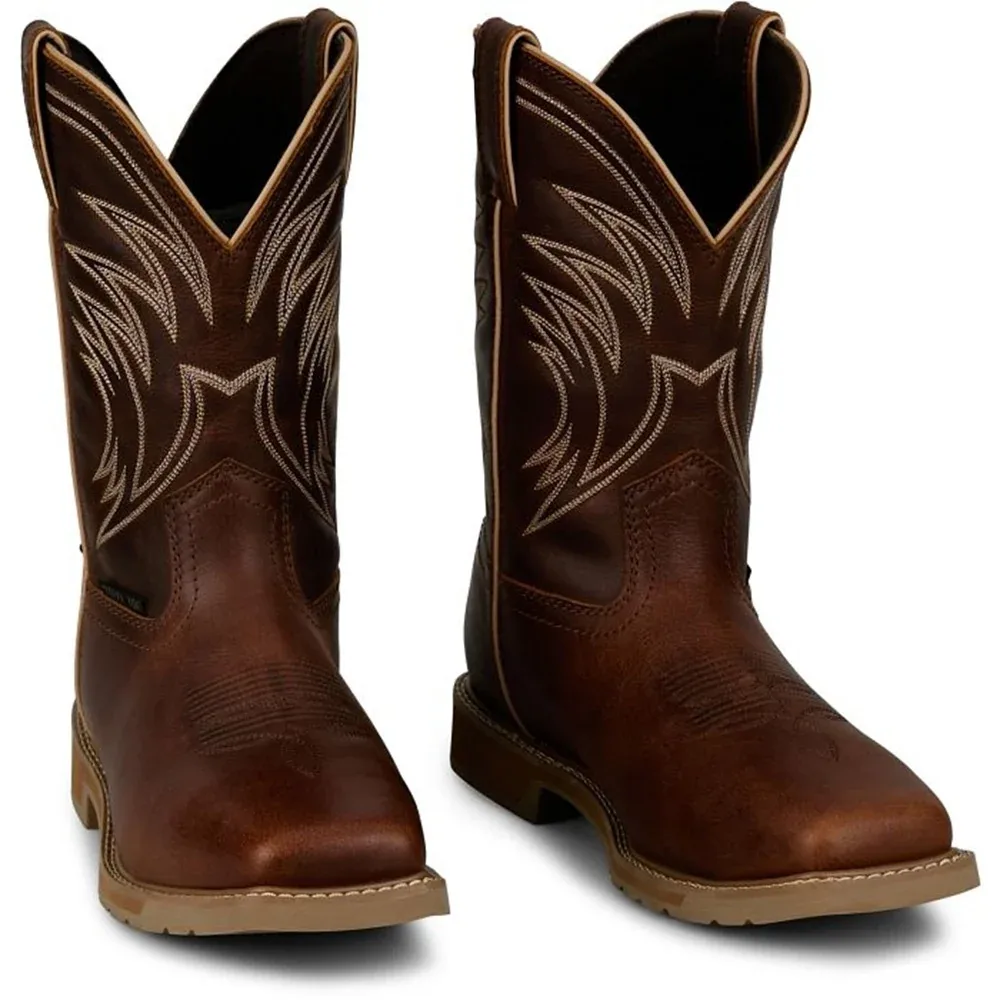 Justin Mens Daywork 11" Steel Toe Waterproof Boots - Image 2