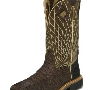 Justin Mens Derrickman Comp Croc Work Boots