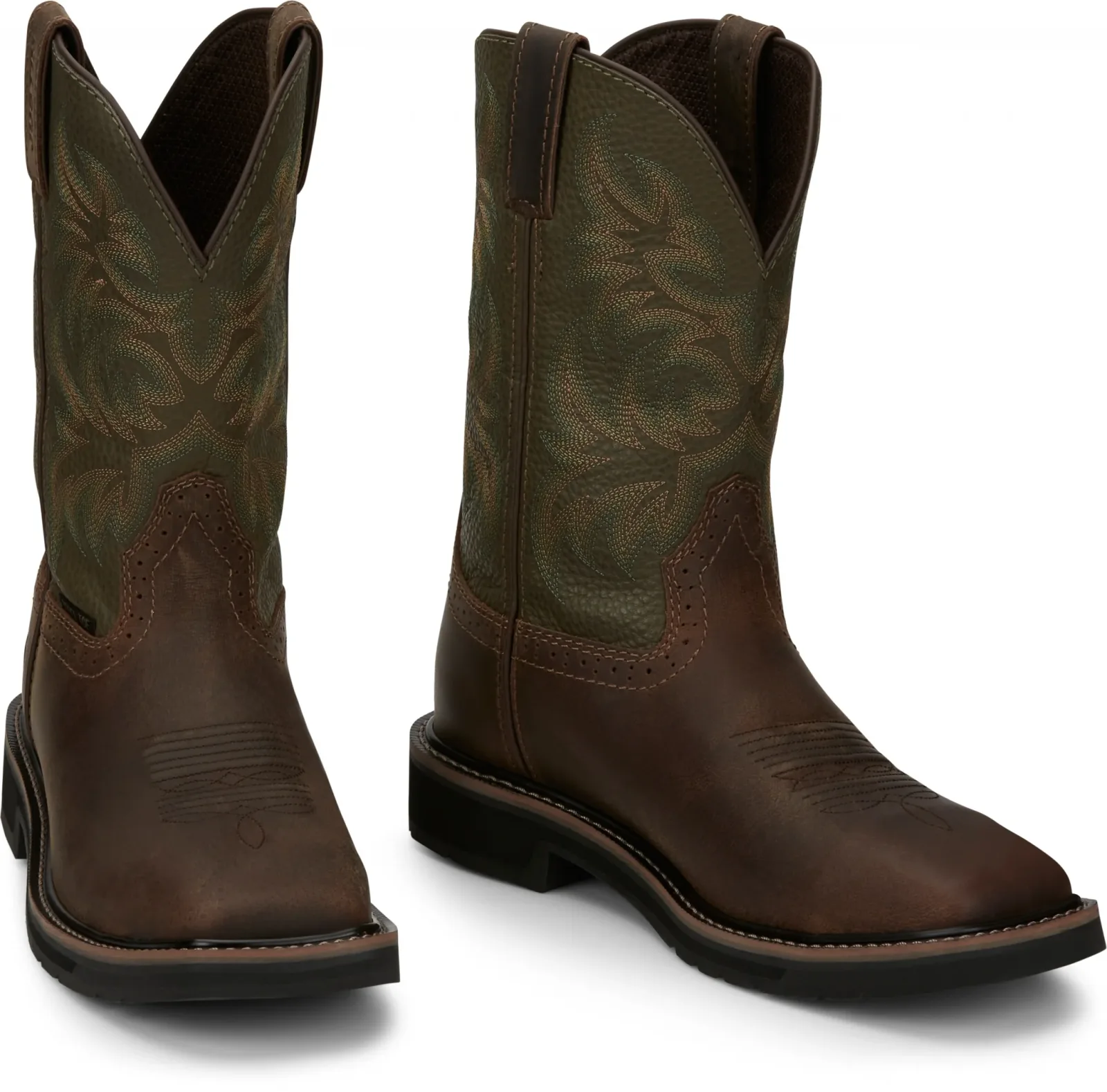 Justin Mens Driller 11" Steel Toe Boots - Image 2