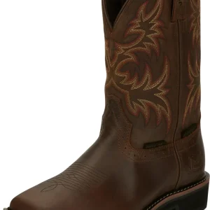 Justin Mens Driller 11" Waterproof Steel Toe Boots