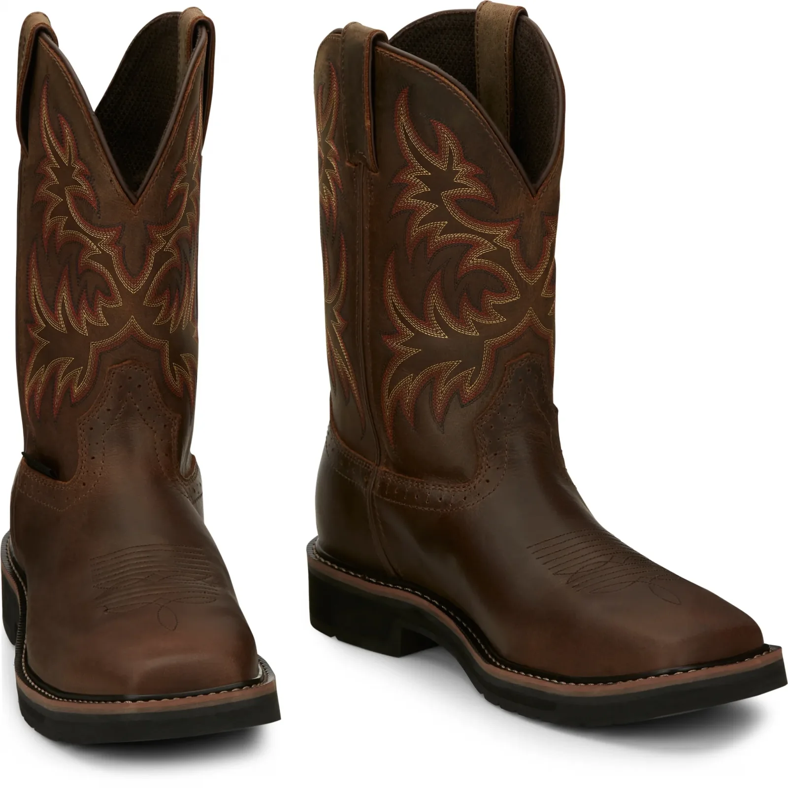 Justin Mens Driller 11" Waterproof Steel Toe Boots - Image 2
