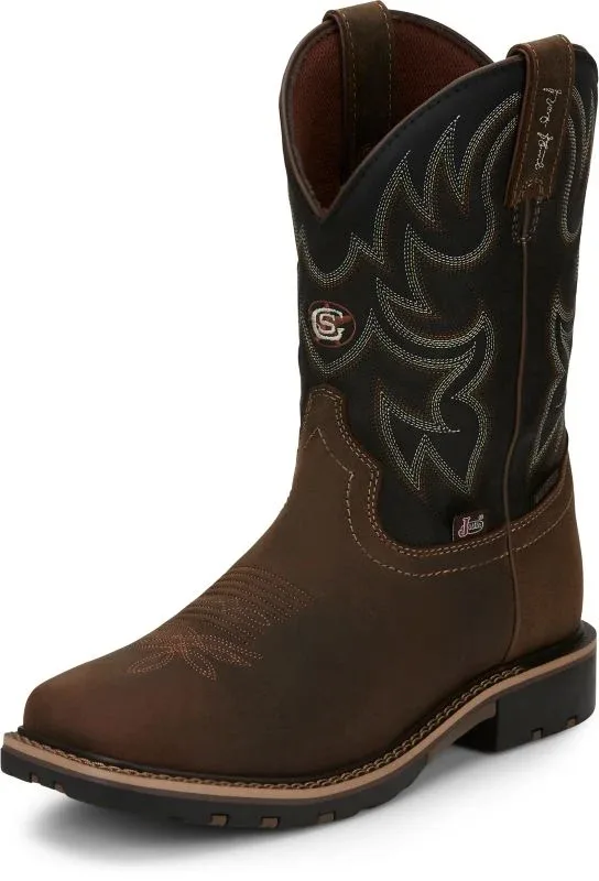 Justin Mens George Strait Fireman Sq Boots
