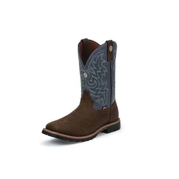Justin Mens George Strait Fireman Sq Boots - Image 2