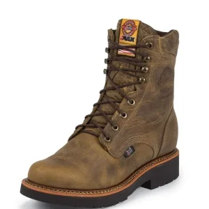 Justin Mens J-Max Lace Up 8in Work Boots