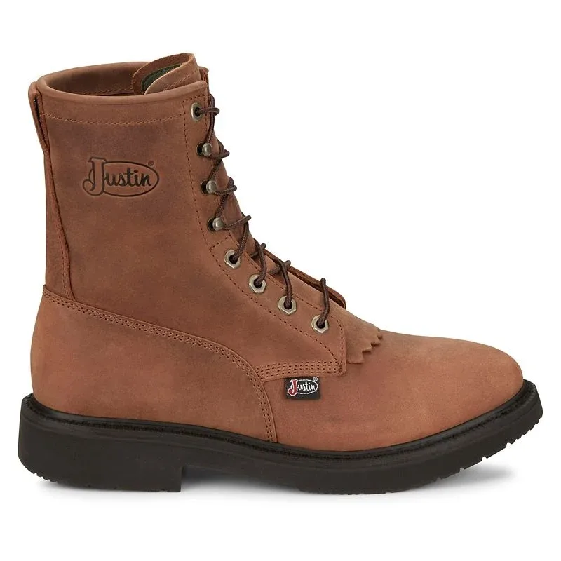 Justin Mens Lacer Rnd Toe Work Boots - Image 2