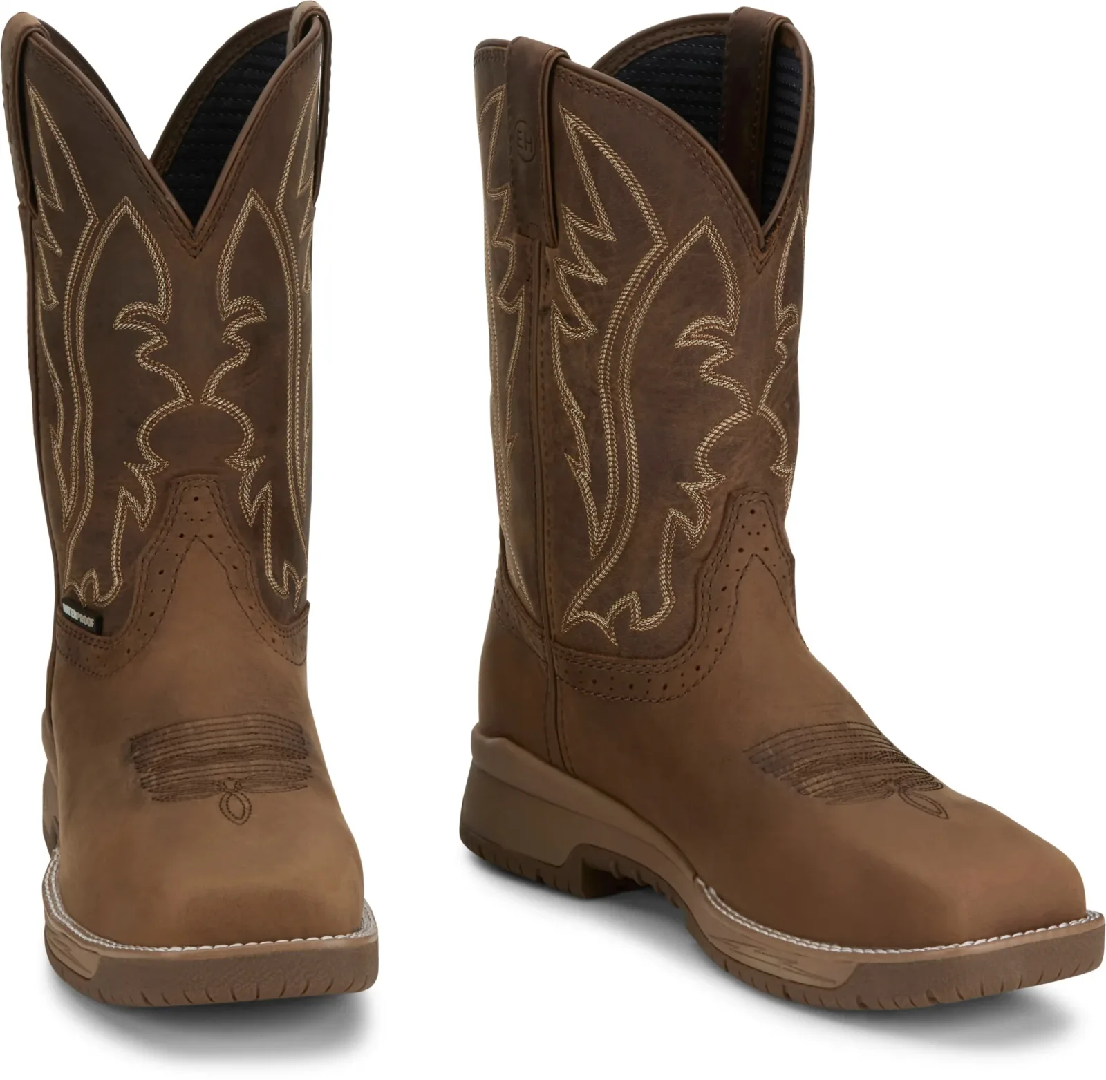 Justin Mens Nitread 11" Waterproof Nano Comp Toe Boots - Image 2