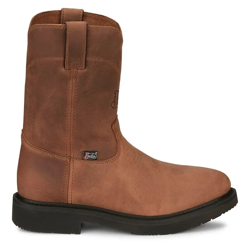 Justin Mens Pull On Round Toe Boots - Image 2