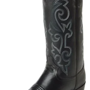 Justin Mens Rnd Toe 13in Black Western Boot